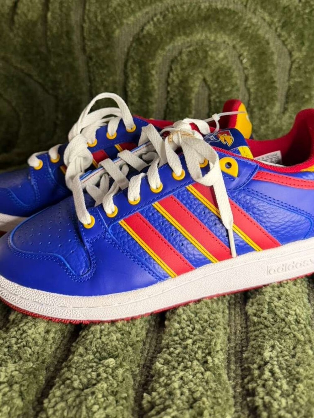 Adidas Forum Low Kansas Jayhawks KU Blue Red Yellow Men’s Size 7 New No Box